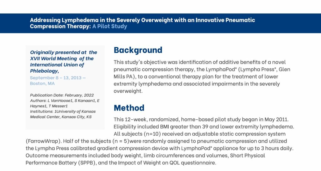 Lympha Pod Case Study Opening Paragraph